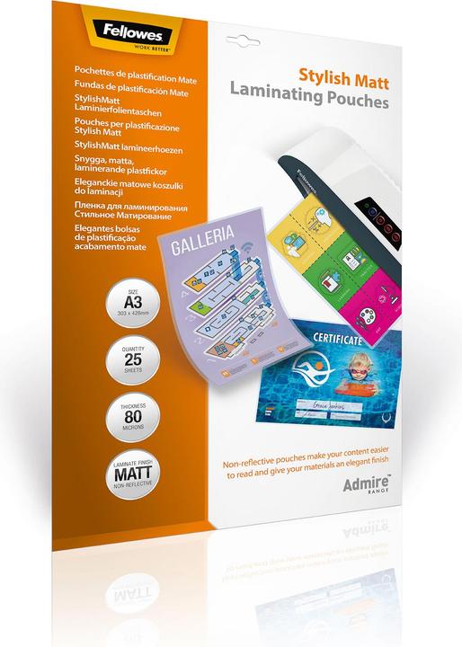 Produktbild Fellowes Admire Stylish (A3, 25 Stk., 80 µm)