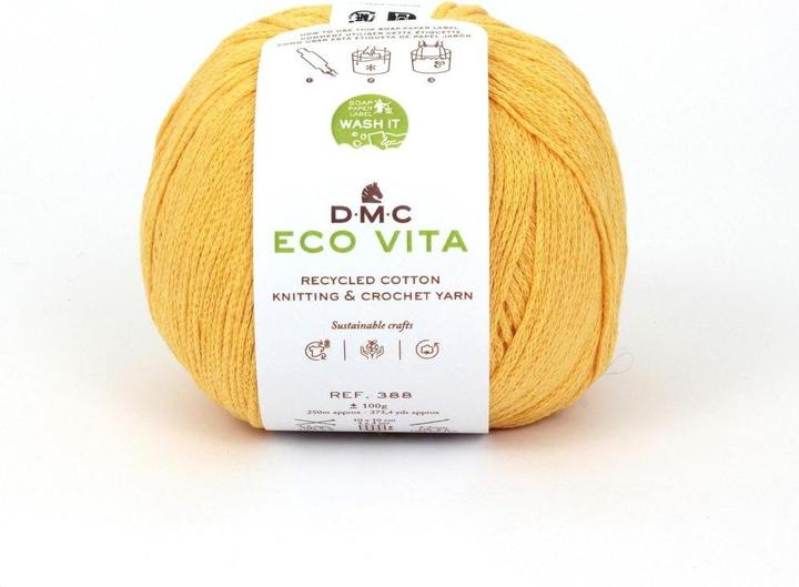 Image du produit DMC Laine Eco Vita 100 g, jaune (250 m)