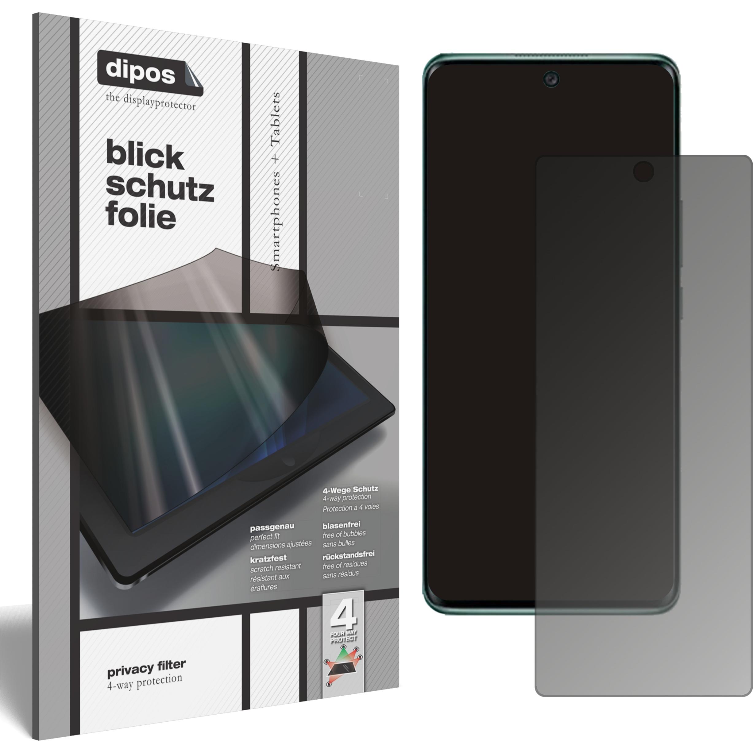 Dipos Blickschutzfolie 4-Way Privacy (1 Stück, Huawei Nova 8), Smartphone Schutzfolie, Transparent