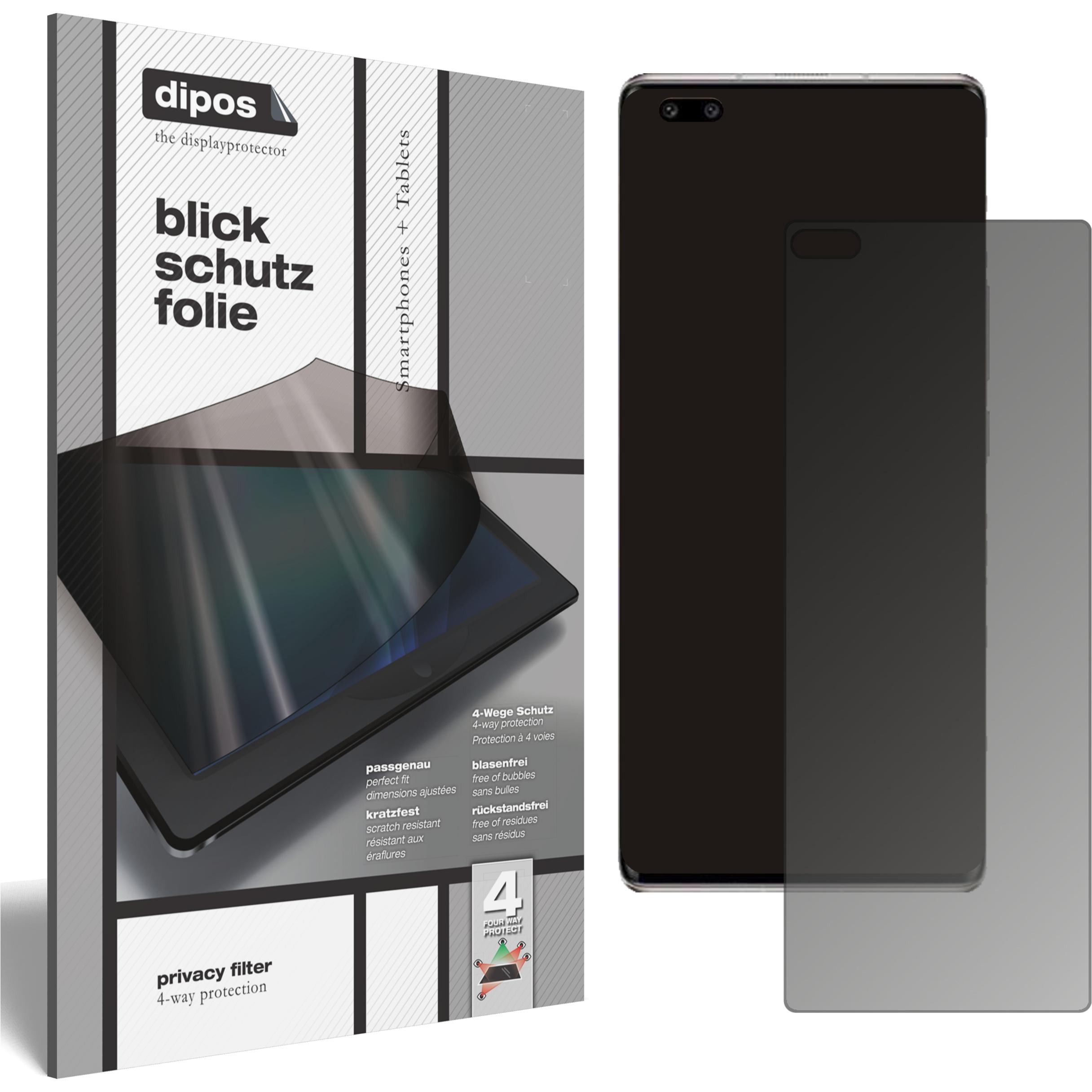 Dipos Blickschutzfolie 4-Way Privacy (1 Stück, Huawei Nova 8 Pro), Smartphone Schutzfolie, Transparent