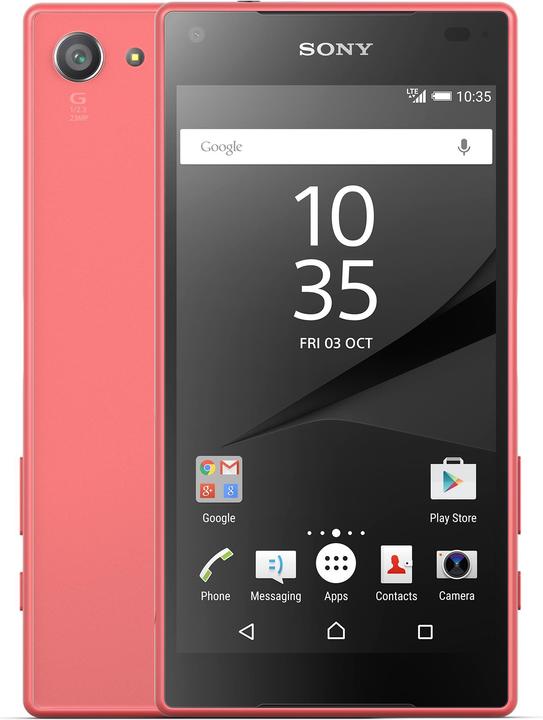 Actual product image Sony Xperia Z5 Compact (32 GB, Coral, 4.60", Single SIM, 4G)
