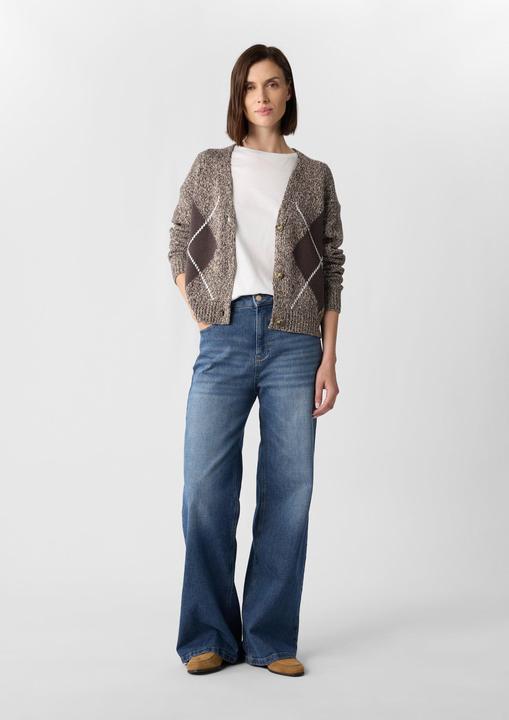 Produktbild Comma Strickjacke Strickjacke mit Rautenmuster (48)