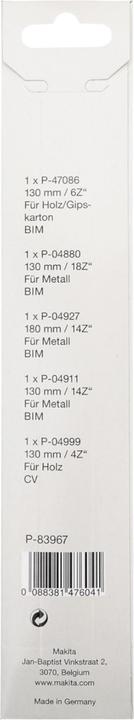 Produktbild Makita Reciprosägeblatt-Set