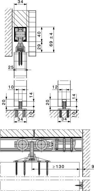 Actual product image HAWA Sliding door fittings