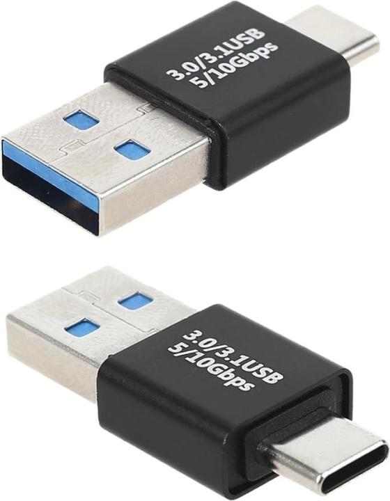 Actual product image PowerGuard USB-A to USB-C Coupler Gender Changer (male/male) 10 Gbit/s Data & Charge (USB 3.1)