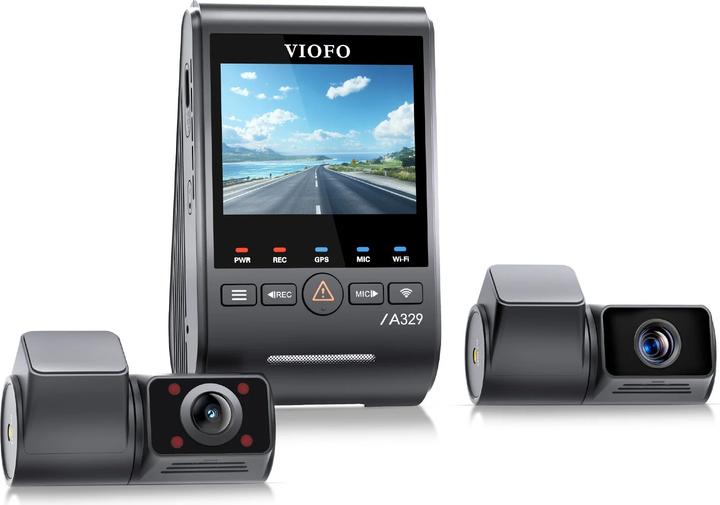 Viofo A329TC 3CH (Front + Telephoto + Infrared Interior + GPS + CPL) (GPS-Empfänger, Sprachsteuerung, 4K)
