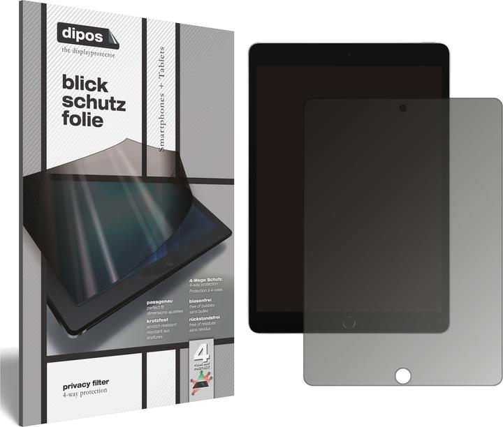 Dipos Blickschutzfolie 4-Way Privacy (1 Stück, iPad 10.2)