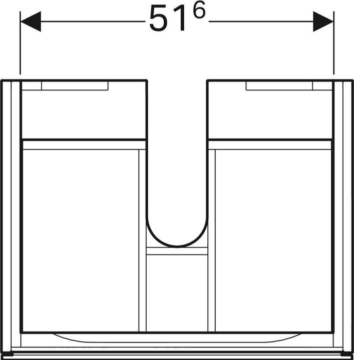 Image du produit Geberit Keramag / Meuble sous-lavabo Xeno blanc brillant 1 tiroir de 60 cm 500505011 (58 x 46 x 22 cm)