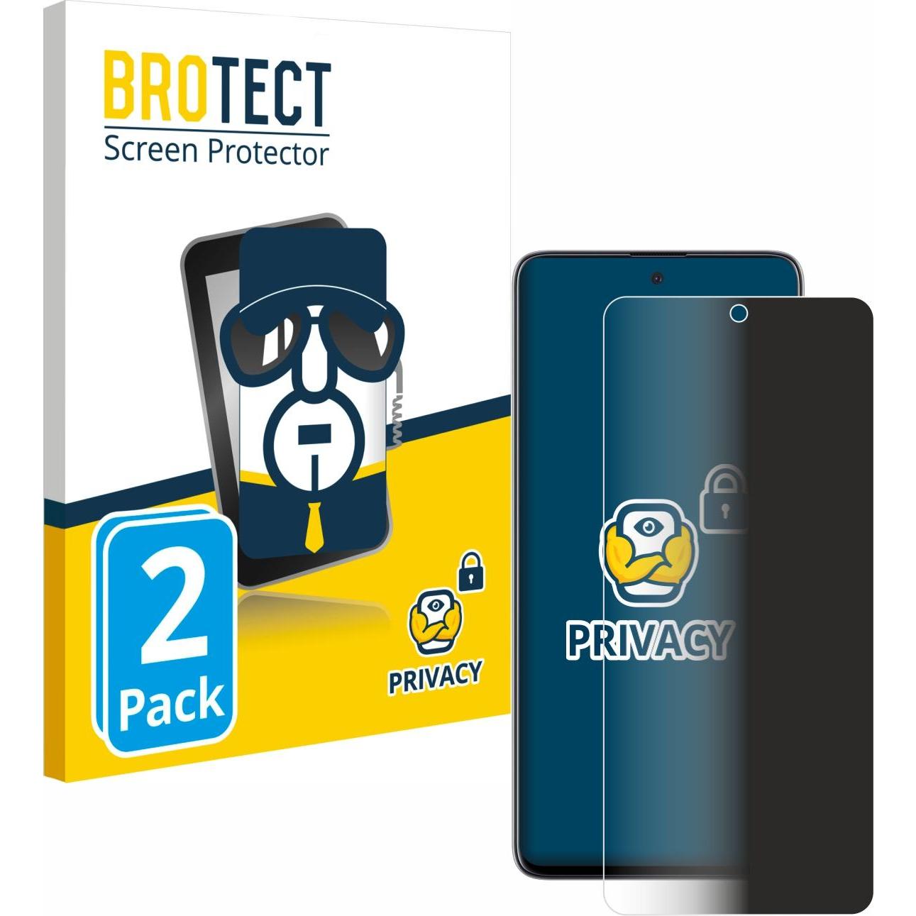 BROTECT Sichtschutzfolie Anti-Spy Privacy Folie Blaulicht-Schutz (2 Stück, Samsung Galaxy A51), Smartphone Schutzfolie, ...