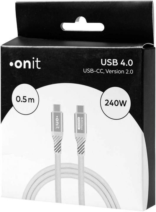 Produktbild Onit USB4-Kabel v2.0 Premium USB C - USB C (0.50 m, USB 4.0, 240 W)