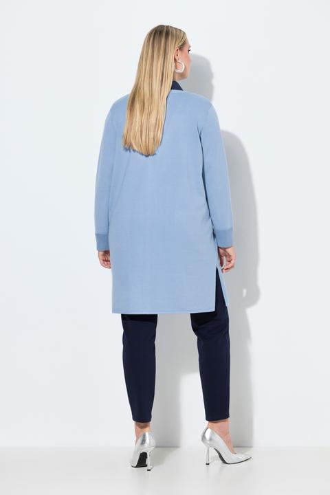 Produktbild Ulla Popken Long-Strickjacke, Pailletten, V-Ausschnitt, Langarm (58)