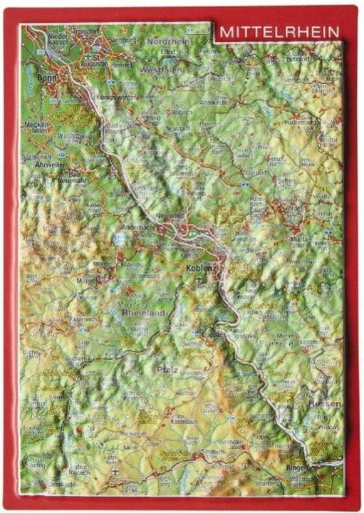 Produktbild 3D Reliefpostkarte Mittelrhein