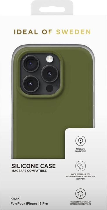 Produktbild iDeal Of Sweden Designer Magsafe Silicone Cover Khaki (Apple iPhone 15 Pro)