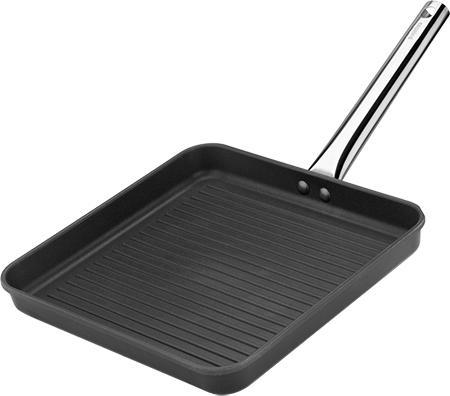 Pujadas Frying pan Black Grill non-stick coated with metal handle (28x28 cm) (Frying pan, Aluminium)