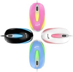 Actual product image Genius DX-Mini Optical wired mouse with backlight RGB Pink / 1000 dpi / USB (Cable)