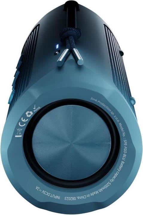 Actual product image 3MK Fuego głośnik bezprzewodowy 30W Bluetooth 5.3 TWS IPX7 niebieski/blue (12 h, Electrical connection)