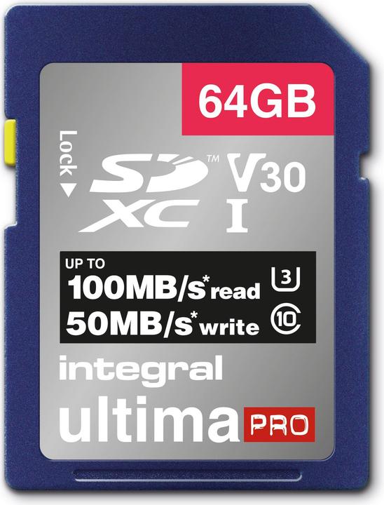 Image du produit PREMIUM HIGH SPEED SDXC UHS-I R:100MB/s W:70/90MBs (64 Go, SD, U3, UHS-I)