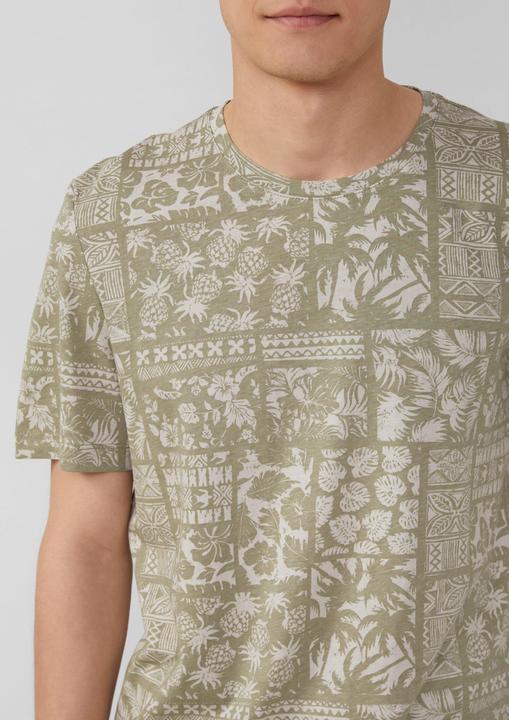 Produktbild S.Oliver T-Shirt Baumwoll-T-Shirt mit All-over-Print (XL)