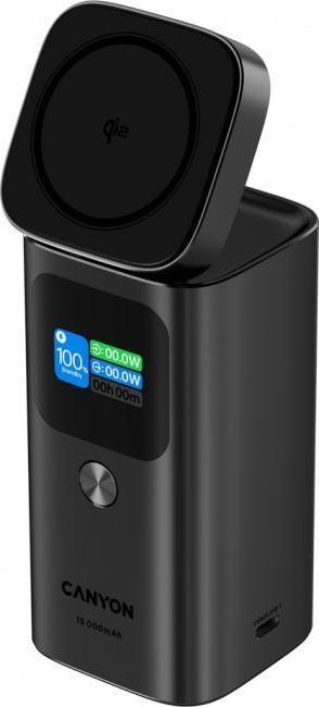 Canyon Power bank Qi2 magnetic power bank OnPower 150 15000mAh Aluminium Dark grey (15000 mAh)