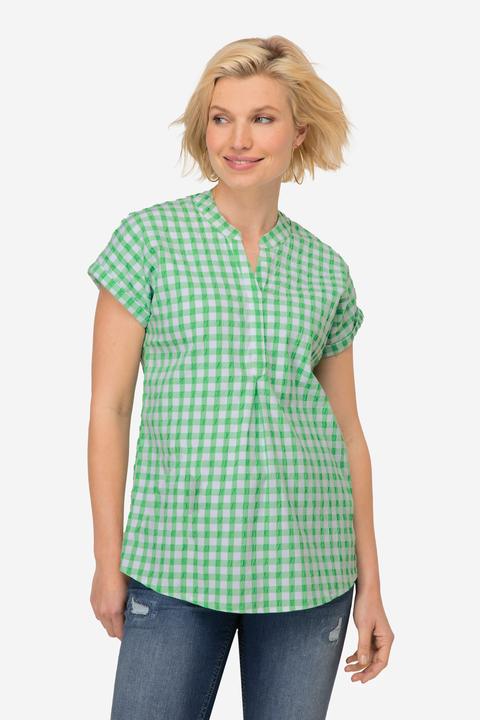Produktbild Laurasøn Karobluse, oversized, Stehkragen, Halbarm, OEKO-TEX. (XL)
