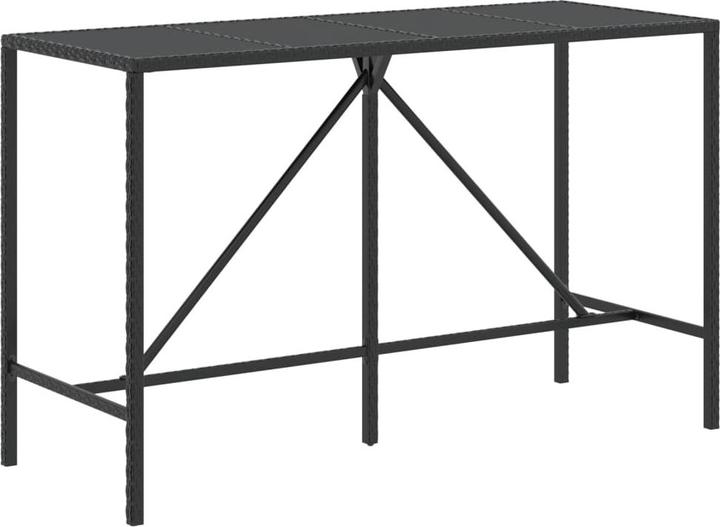 Produktbild vidaXL Bartisch mit Glasplatte (180 x 70 x 110 cm)