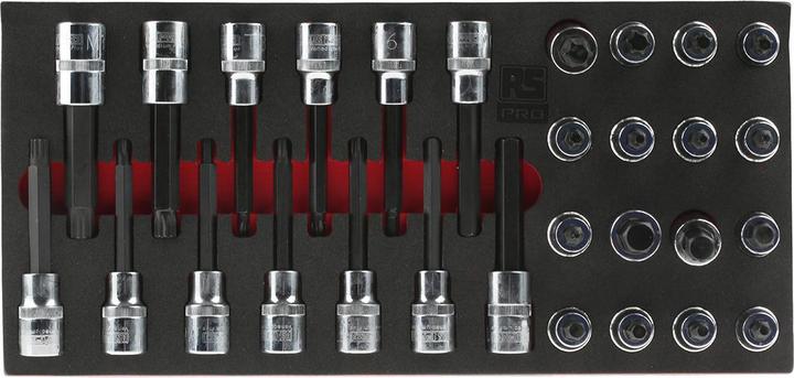 Produktbild RS PRO 29pc 1/2'' TORX/Hex/XZN Socket Bits Set