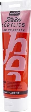 Produktbild Pebeo Studio Acrylics feine Acrylfarben (Zinnoberrot Durchsichtig, 250 ml)