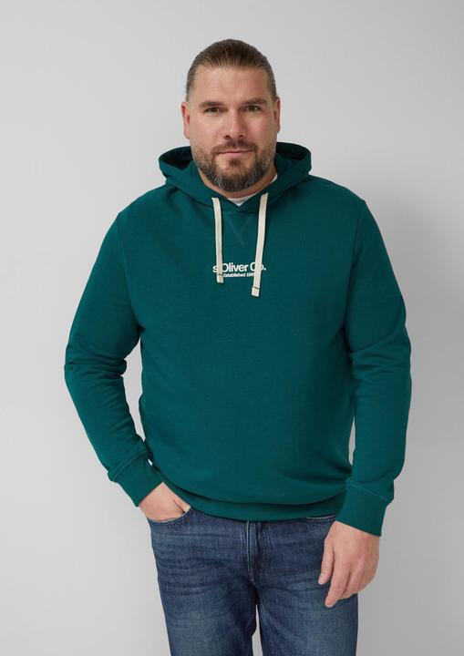 Produktbild s.Oliver Sweatshirt Kapuzenpullover aus Baumwollmix mit Label-Print (4XL)