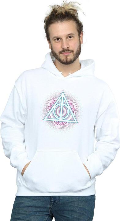 Actual product image Mens Neon Deathly Hallows Hoodie (S)