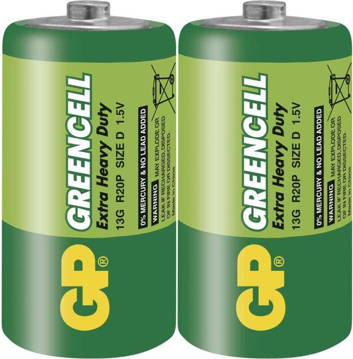 Produktbild GP Batteries ZINK R20 GREENCELL Batterie (2 Stk., D)