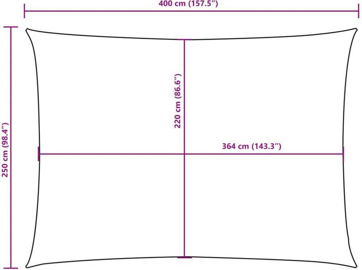 Produktbild vidaXL Sonnensegel (250 x 400 cm)
