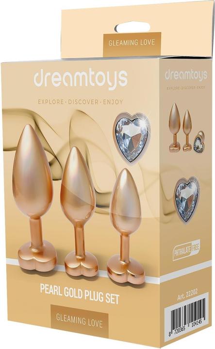 Produktbild Dreamtoys DREAM TOYS SET Gleaming Love Plug korek analny Gold 3szt.