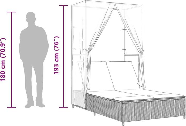 Immagine prodotto vidaXL Doppel-Sonnenliege (197 cm)