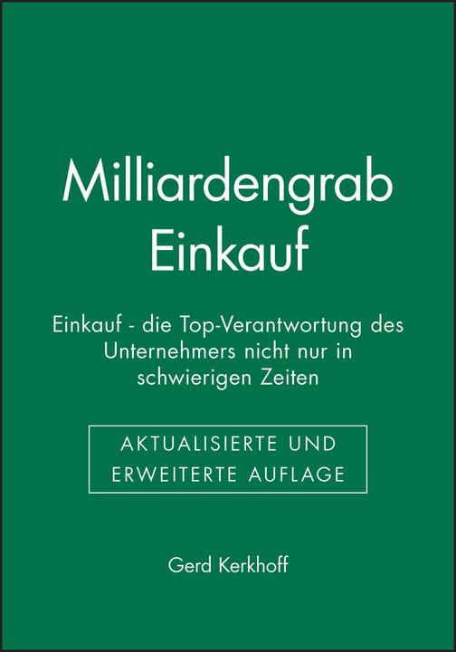 Produktbild Milliardengrab Einkauf (Deutsch, Gerd Kerkhoff, 2011)