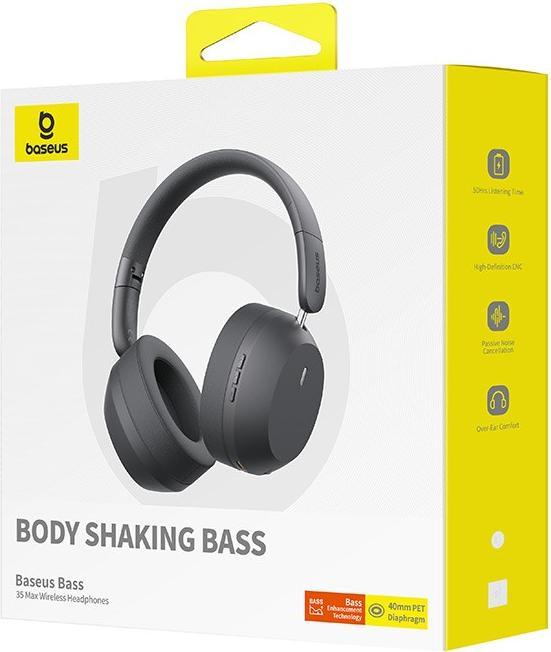 Produktbild Baseus Bass 35 Max (ANC, 50 h, Kabellos, Kabelgebunden)