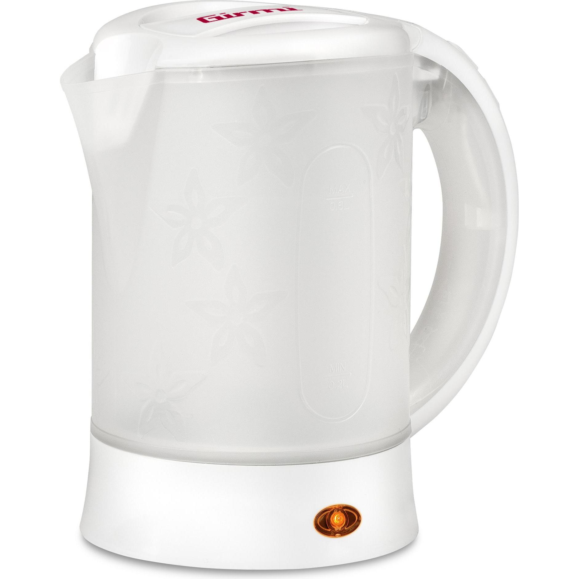 Girmi Reise-Wasserkocher Elektrischer Wasserkocher, Wasserkocher, Weiss