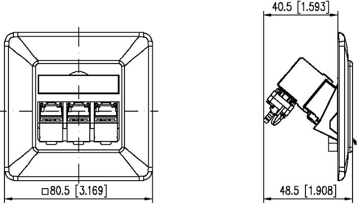 Actual product image Metz Connect Outlets Flush with 270 ° Modules - Junction box, flush-mounted