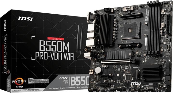 Image du produit MSI B550M PRO-VDH WIFI (AM4, AMD B550, mATX)