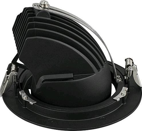 Image du produit Rolux 0180072001s Spot LED encastrable Ra9016W 3000K, noir 230V, Abstr 38, DF72001 (1450 lm)