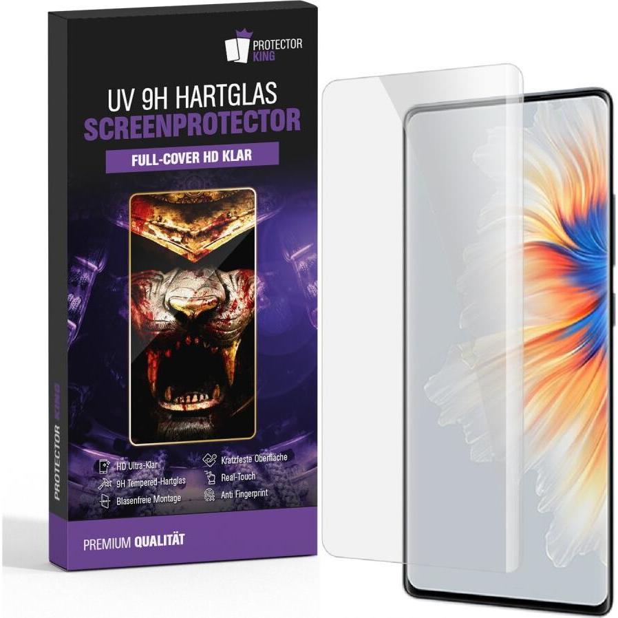 Protectorking 1x UV Liquid Echtes Tempered 9H Panzerhartglas 3D KLAR (1 Stück, Xiaomi Mi Mix 4), Smartphone Schutzfolie