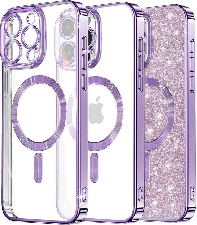 Actual product image Techsuit - Luxury Glitter MagSafe - iPhone 13 Pro - Light Purple (Apple iPhone 13 Pro)