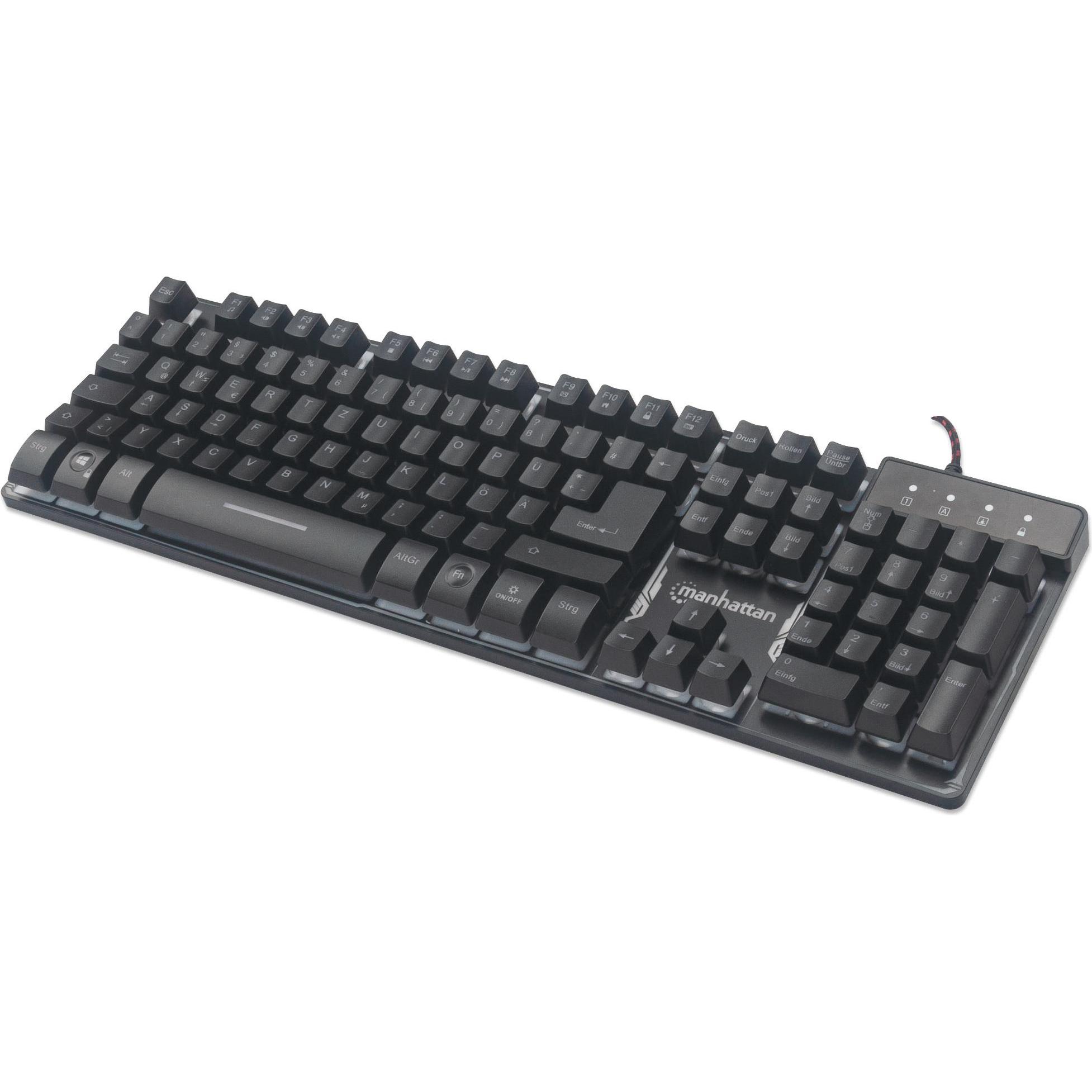 Manhattan Metal Base Edition (DE, Kabelgebunden), Tastatur, Schwarz