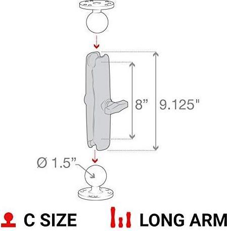 Produktbild Rammount RAM Doppel Gelenk-Arm