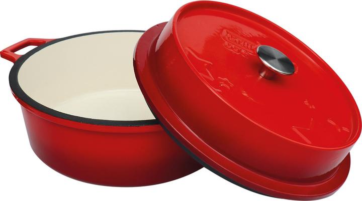 Image du produit Grillfürst Dutch Oven sans pieds - émaillé - DO4 - rouge