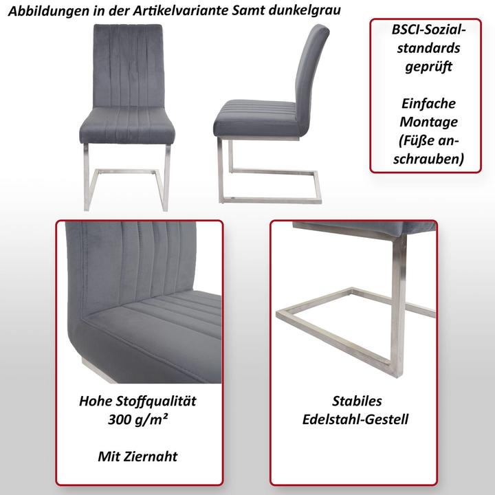 Produktbild Mendler 2er-Set Freischwinger HWC-L14