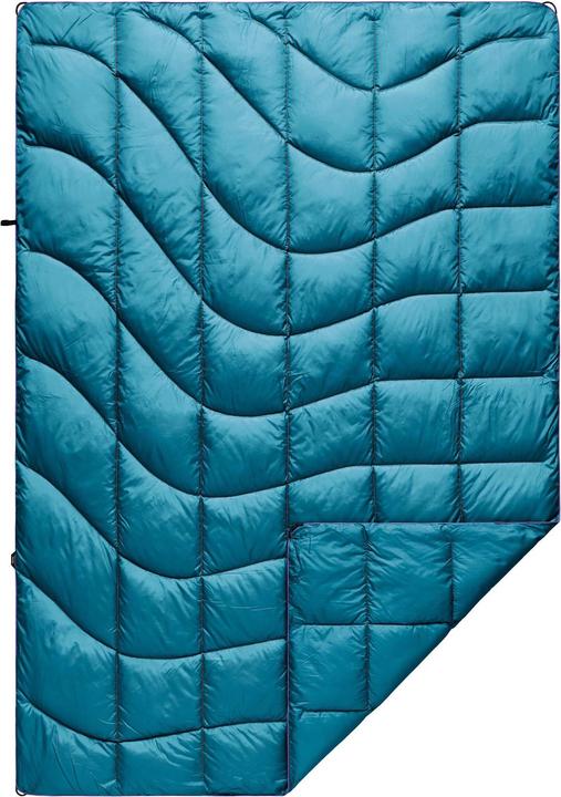 Actual product image Rumpl Travel Blanket Nanoloft Puffy Harbor Blue
