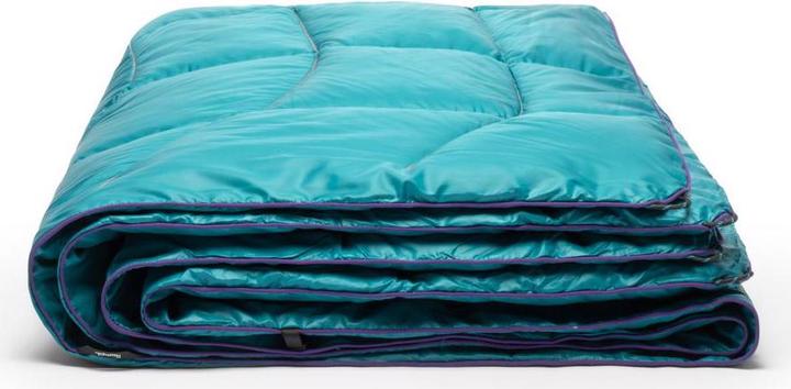 Actual product image Rumpl Travel Blanket Nanoloft Puffy Harbor Blue