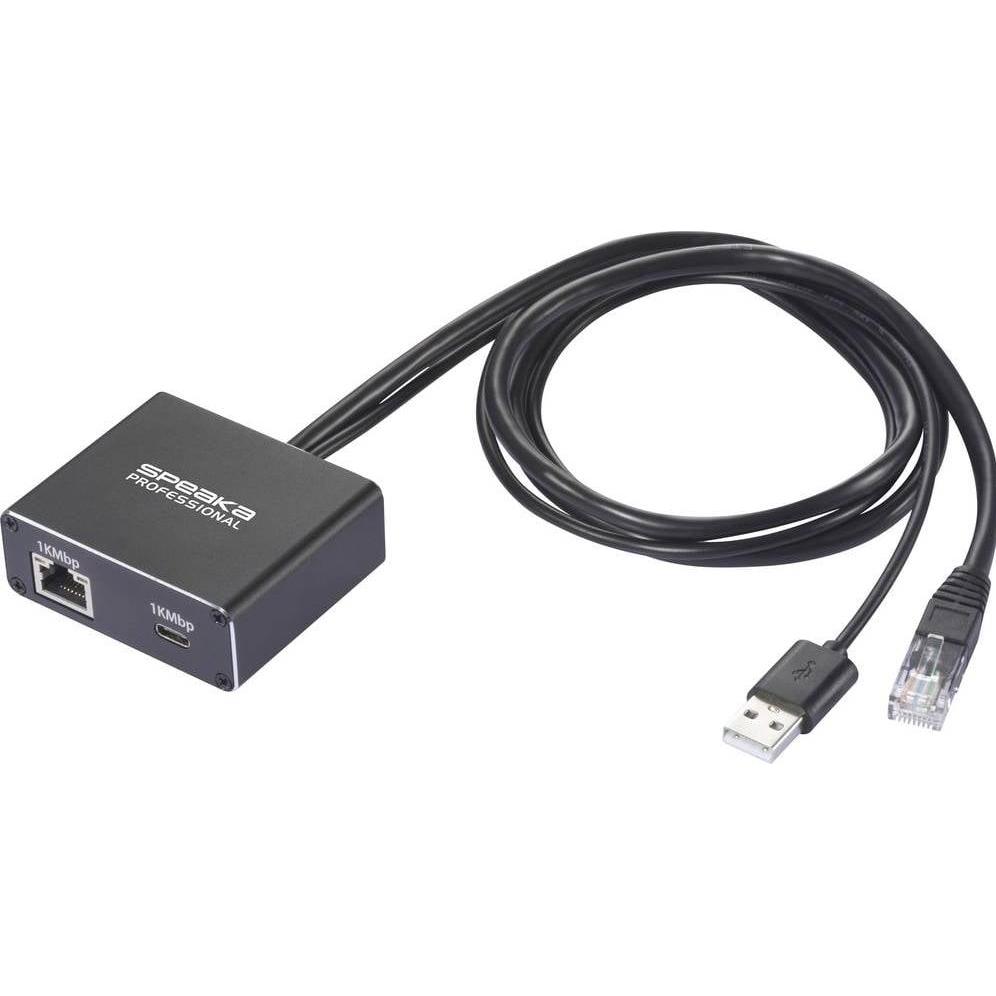 SpeaKa Professional SP-GNS-200 Netzwerkadapter/Hub 1 GBit/s USB-C, RJ45 (USB-C, RJ45 (1x)), Adattatore di rete