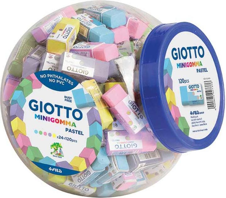 Productafbeelding Giotto Pastelgum Thermoplastisch Elastomeer (TPE) Groen, Geel, Blauw, Roze, Paars 12