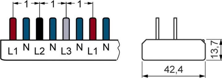 Produktbild Siemens SIEM 5ST3673-7 Stiftsammelschiene kompakt 10qmm 9TE